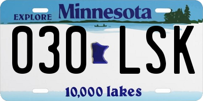 MN license plate 030LSK