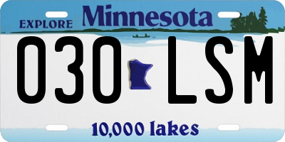 MN license plate 030LSM