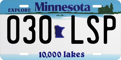 MN license plate 030LSP