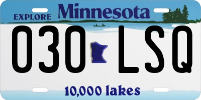 MN license plate 030LSQ
