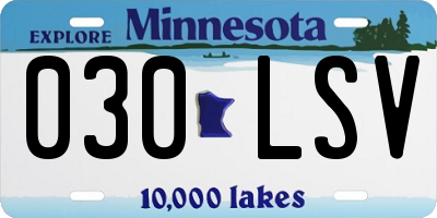 MN license plate 030LSV