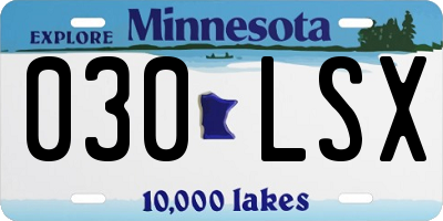 MN license plate 030LSX