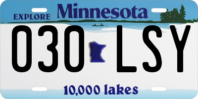 MN license plate 030LSY