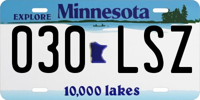 MN license plate 030LSZ