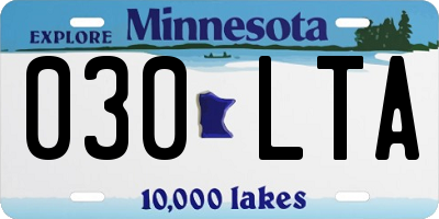 MN license plate 030LTA