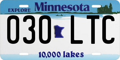 MN license plate 030LTC