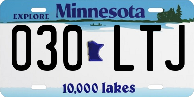 MN license plate 030LTJ