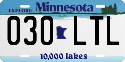 MN license plate 030LTL