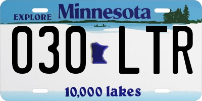 MN license plate 030LTR
