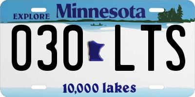 MN license plate 030LTS