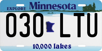 MN license plate 030LTU