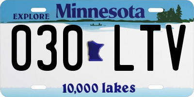MN license plate 030LTV