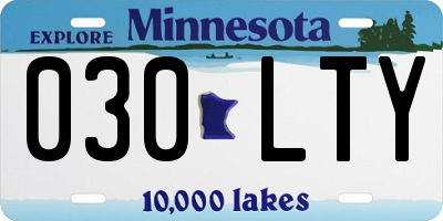 MN license plate 030LTY