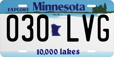 MN license plate 030LVG