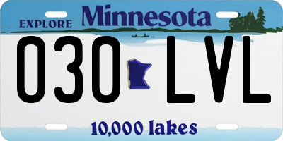 MN license plate 030LVL