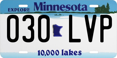 MN license plate 030LVP