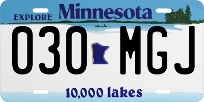 MN license plate 030MGJ