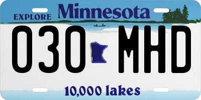 MN license plate 030MHD