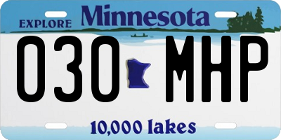 MN license plate 030MHP