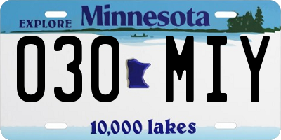 MN license plate 030MIY
