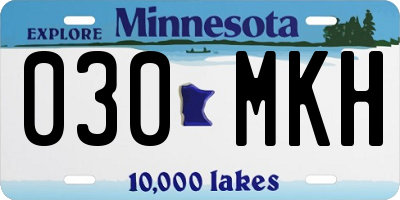 MN license plate 030MKH