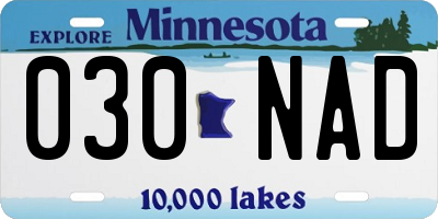 MN license plate 030NAD