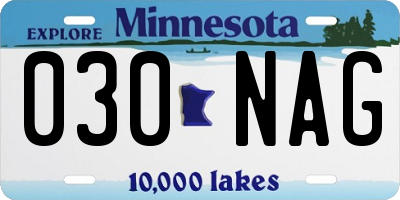 MN license plate 030NAG