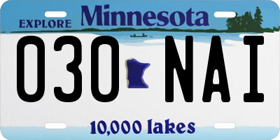 MN license plate 030NAI