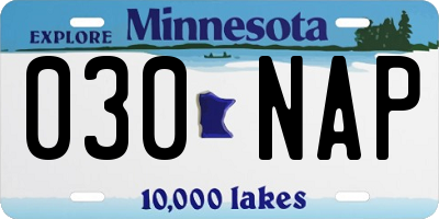 MN license plate 030NAP
