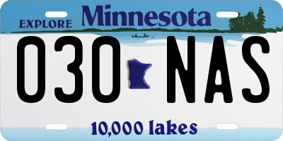 MN license plate 030NAS