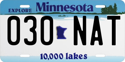 MN license plate 030NAT
