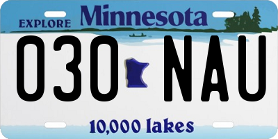 MN license plate 030NAU