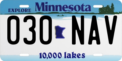 MN license plate 030NAV