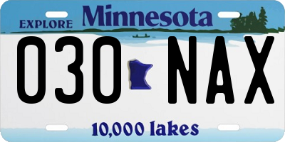 MN license plate 030NAX