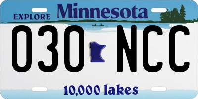 MN license plate 030NCC