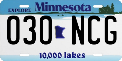 MN license plate 030NCG