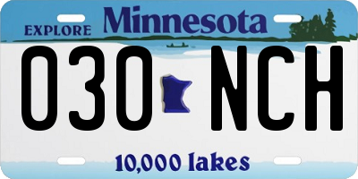 MN license plate 030NCH