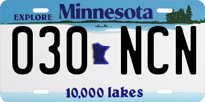 MN license plate 030NCN