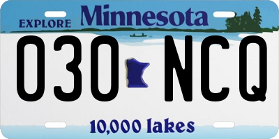 MN license plate 030NCQ