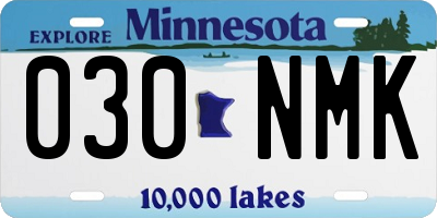 MN license plate 030NMK