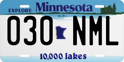 MN license plate 030NML