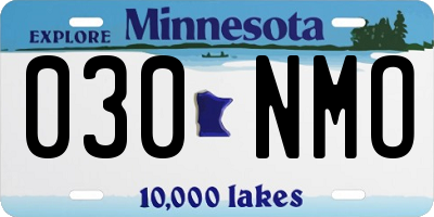 MN license plate 030NMO