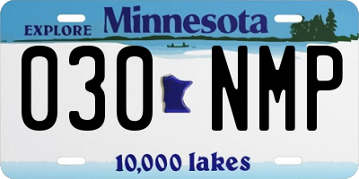 MN license plate 030NMP