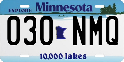 MN license plate 030NMQ
