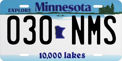 MN license plate 030NMS