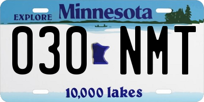 MN license plate 030NMT