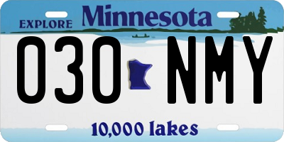 MN license plate 030NMY