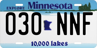 MN license plate 030NNF
