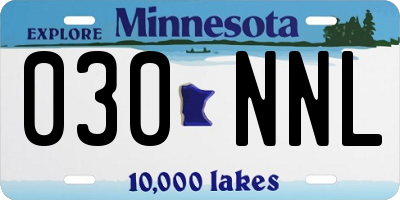 MN license plate 030NNL