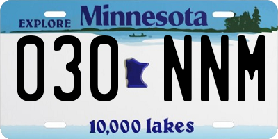 MN license plate 030NNM